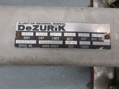 Dezurik 8"-150 Knife Gate Valve, V-Port,  Hand Wheel Operated