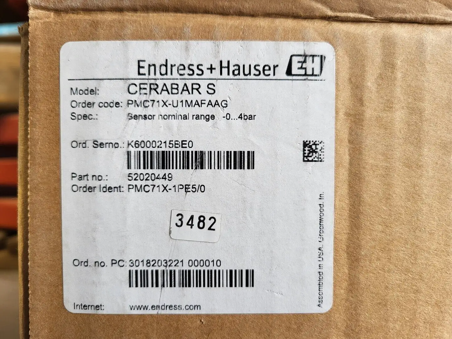 New | in-Stock ENDRESS+HAUSER PMC71X-U1MAFAAG Miscellaneous Equipment (Electrical & Power) British Columbia CA | Lenmark #277647