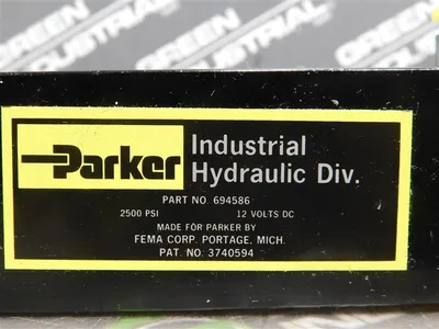 Parker Proportional Pressure Controller Valve 2500 PSI 175 Bar Max. 12VDC New