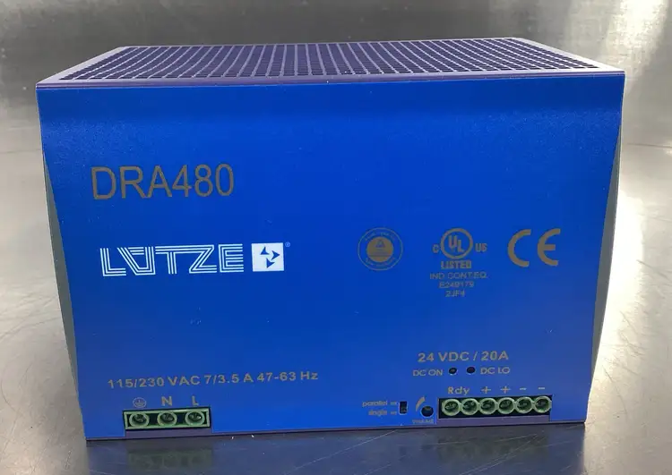 Used Lutze DRA480-24A PLC Power Supplies South Carolina US | Palmetto Automation #1158010