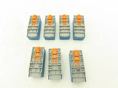 Phoenix Contact PTFIX-NS15/35 Terminal Block Blue 10 Wire 10mm² to 4mm² Lot of 7