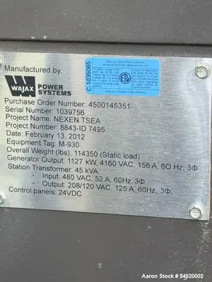 Used JENBACHER JGS-416 Gas Generators Illinois US | Aaron Equipment #1369557