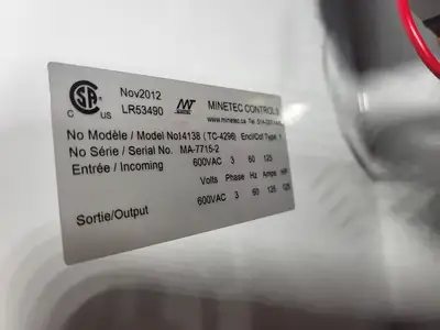 Model 6 Motor Control Center MCC Section, 600V, 3PH, 1200A Bus
