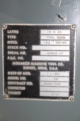 USED MONARCH 10"EE