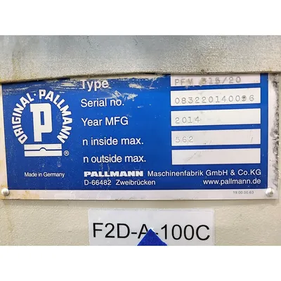 USED PALLMANN PFV 315/20