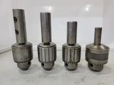 Assorted Drill Chucks 6A 33 Taper CAP.0-1/2 (Set of 4)