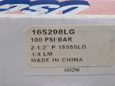 US Gauge 165298LG 2-1/2" Oil-Filled Pressure Gauge 100 PSI/BAR New NIB