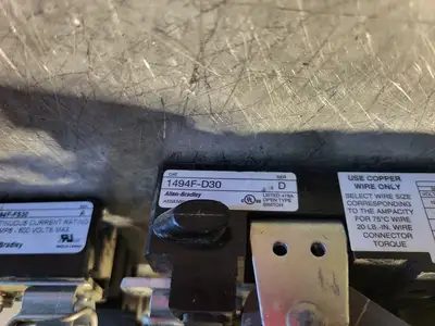 Used ALLEN-BRADLEY 1494F-D30 Switchgears British Columbia CA | Lenmark #239712