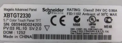 NEW SCHNEIDER ELECTRIC XBTGT2330 COLOR TOUCH PANEL 5.7"