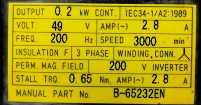 USED FANUC A06B-0113-B079 SERVO MOTOR A06B0113B079