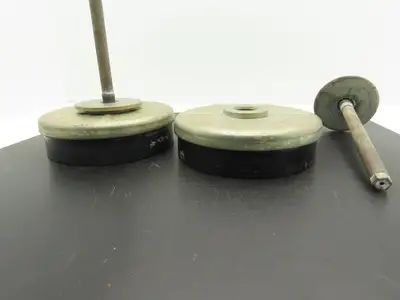 Studded Leveling Feet 8" Base Pad 7-5/8" Stud 11/16" x 9-3/4" Lot of 2