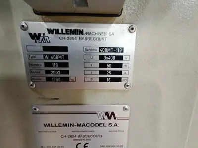 2003 WILLEMIN 408 MT Vertical Machining Centers | Graff-Pinkert (4)