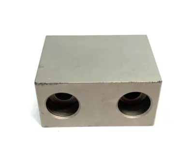 USED MISUMI STOPPER BLOCK, COUNTERBORED, 20MM THICK, 30MM HEIGHT