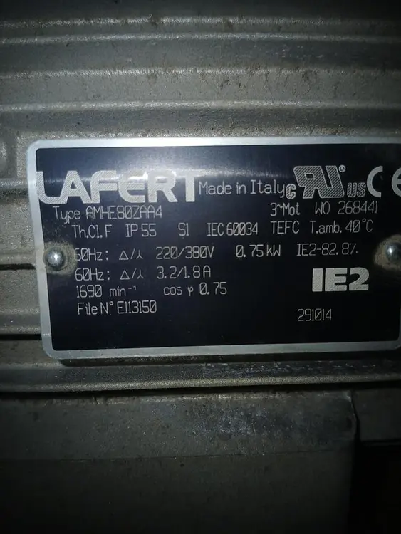 Used LAFERT AME80ZAA4 A.C. Motors Tennessee US | BAKE Marketing #883719