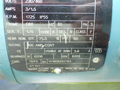 USED BALDOR 34L2430883G1