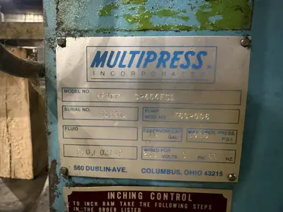 USED MULTIPRESS WR37TM C-404FS1CAPACITY 4 TON