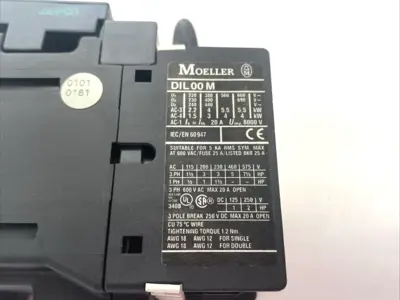 Used Klockner Moeller Power Contactor 3-Phase 20A w/ RC B DIL 48 Relays & Switches Michigan US | Maverick Industrial Sales #1391697