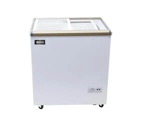 29″ Ice Cream Display Chest Freezer with Flat Glass Top, 5.3 cu.ft. Capacity – 110 V - SEE VIDEO