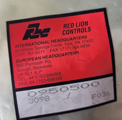 E RED LION 0950500 hub type sensing gear. Loc4E26