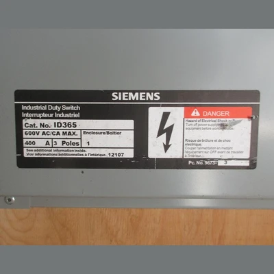 Siemens 400 Amp Fusible Disconnects