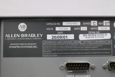 Allen-Bradley 1770-KF2 Data Highway Communications Interface NEW UNIT #SGF-11