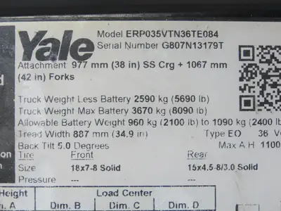 Yale RU280B-5166P Forklift Curtis Albright DC Motor Contactor Off ERP035VTN