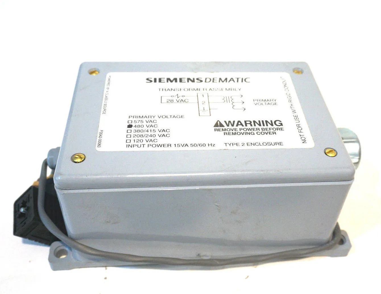 NEW SIEMENS DEMATIC F0042-00050AC TRANSFORMER ASSEMBLY TYPE 2 480VAC