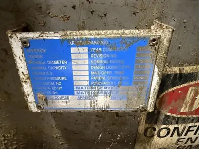 10,000 GALLON MATRIX SERVICE 12' DIAMETER X 12' TALL 316L STAINLESS STEEL TANK