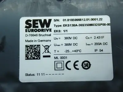 USED SEW EURODRIVE EKS138A36S350M032SP0000