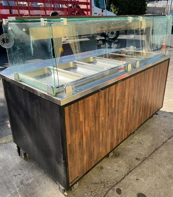 124-0066 Amtekco Remote 6’ 5 Pan Hot Food Bar