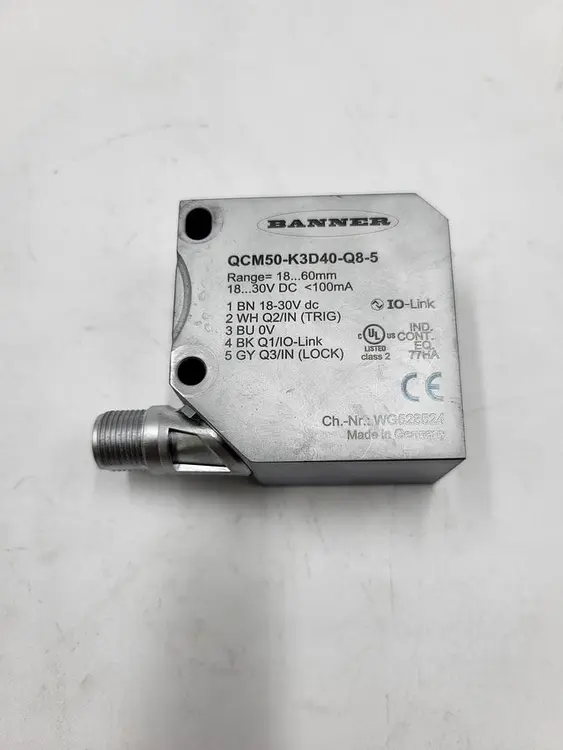 Used BANNER BANNER QCM50-K3D40-Q8-5 PHOTO ELECTRIC SENSOR Photoelectric Sensors | ND Industrial Surplus #1215737