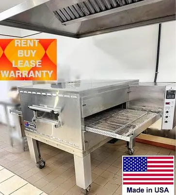 Middleby Marshall electric converyor pizza oven - like new - c/w vent hood  -SEE VIDEO