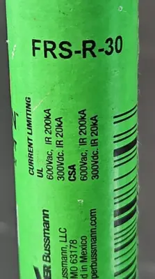 Bussmann FRS-R-20 Fusetron Fuse FRSR20 (Pack of 5) (BIN413)