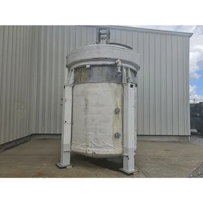 Used 2,200 Gal 316 Stainless Steel Jacketed Pressure Rated Reactor Mix Tank