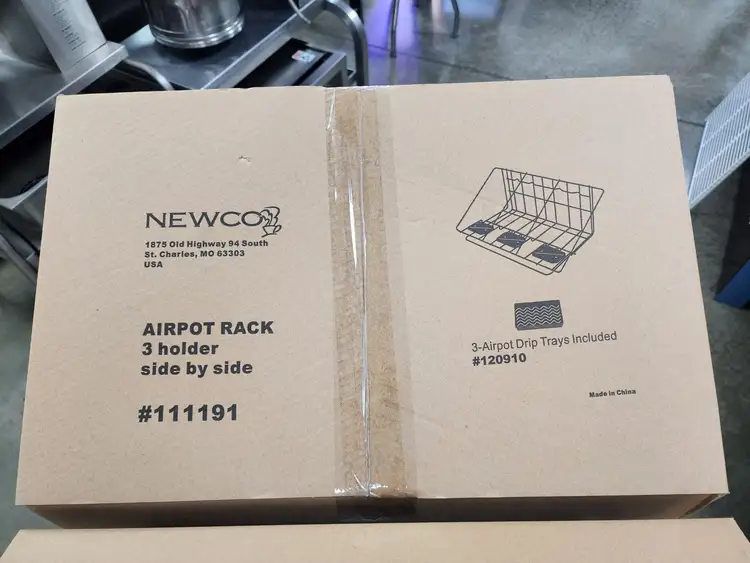New | in-Stock Newco New Newco 111191 Airpot Black 3 Caddy Side by Side Restaurant Front of House Furnishings Illinois US | Falcon Restaurant Supply #1376643