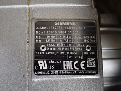 USED SIEMENS 1FT70841AH701CH1