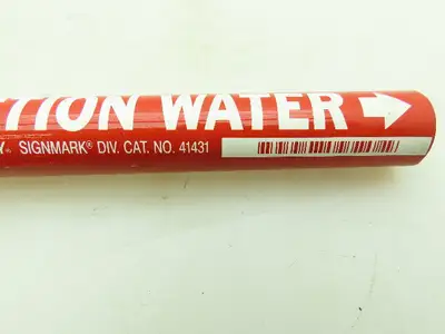 Brady 41431 Pipe Marker Fire Protection Water Size A 3/4"-1" Lot of 14