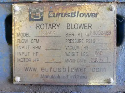 Rotary Blower Assembly MB4502 w/ 30 hp Motor