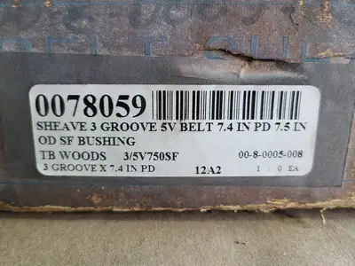 NEW TB WOOD'S 5V7.5X3-SF