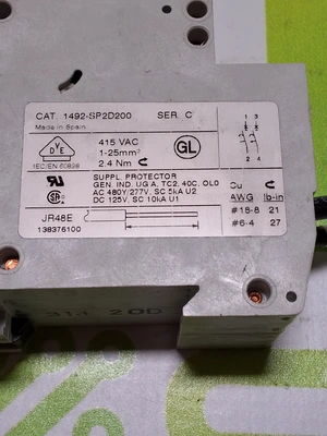 ALLEN BRADLEY 1492-SP2D200 CIRCUIT BREAKER