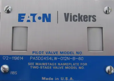 NEW EATON VICKERS 02-119614 DIRECTIONAL VALVE PA5DG4S4LW-012N-B-60 02119614