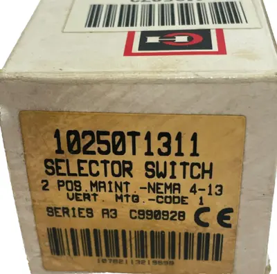 NEW CUTLER HAMMER 10250T1311 SELECTOR SWITCH SERIES R3