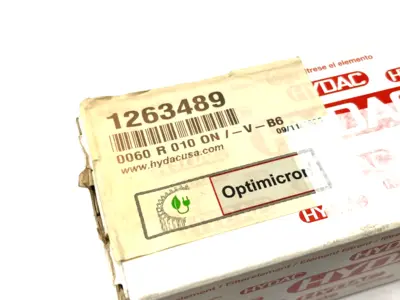 0060R010ON/-V-B6, 1263489 | Hydac 0060R010ON/-V-B6 Optimicron Filter Element 1263489 - New