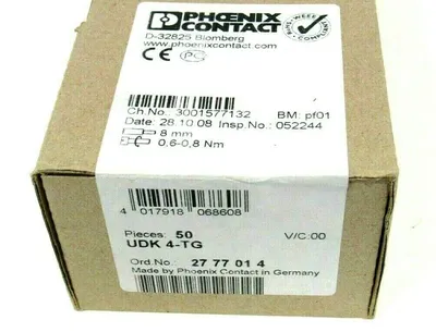 LOT OF 50 NEW PHOENIX CONTACT UDK 4-TG TERMINAL BLOCKS 2777014 UDK4TG