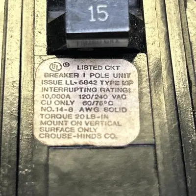 Used CROUSE-HINDS MP115 Miscellaneous Equipment (Electrical & Power) | Surplus Asset Holdings #1200486