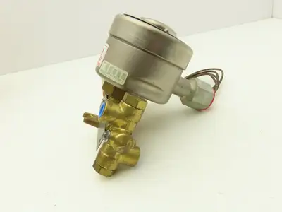 Asco 206 381 3RF Bronze Solenoid Valve Air or Inert Gas 2-Way 1/4" NPT 125VDC