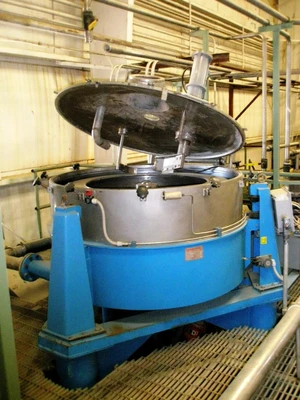 (2) Toniatti 204-REA 1250 x 500mm perforate basket centrifuges, 304SS.