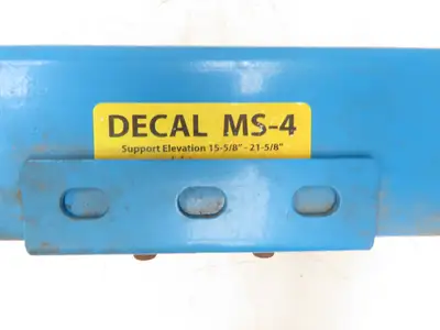 Hytrol MS-4 30"W Conveyor Leg Floor Support 15-5/8" to 21-5/8"H  BLUE