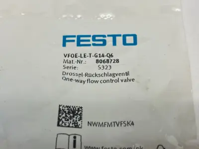 NEW FESTO ONE-WAY FLOW CONTROL VALVE