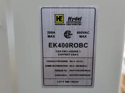 NEW HYDEL EK400ROBC